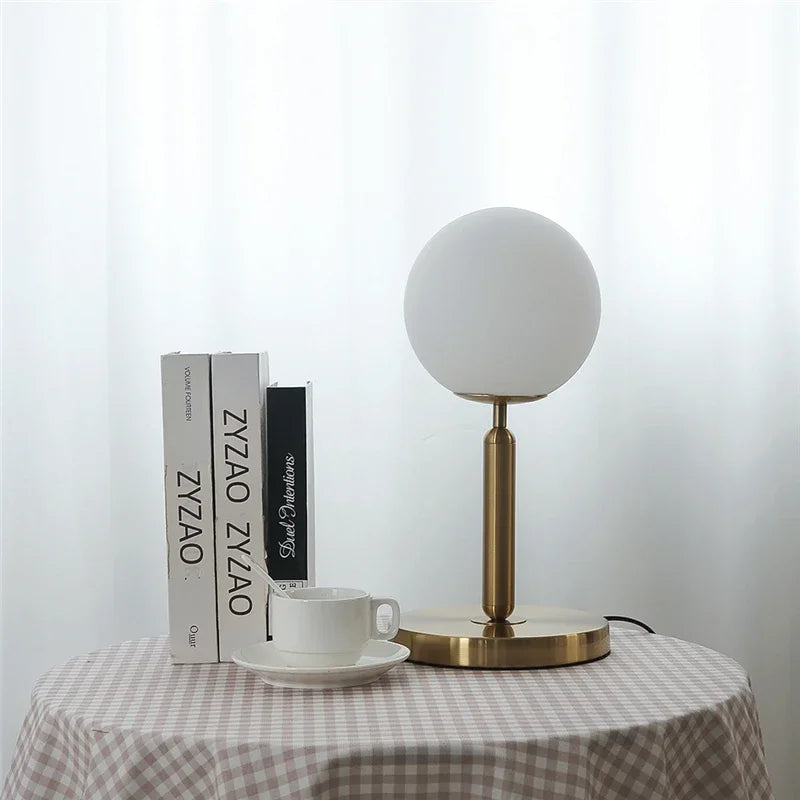 lampe de bureau moderne en verre pour décoration intérieure