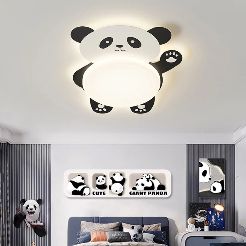 plafonnier panda mignon pour chambre d'enfant moderne minimaliste