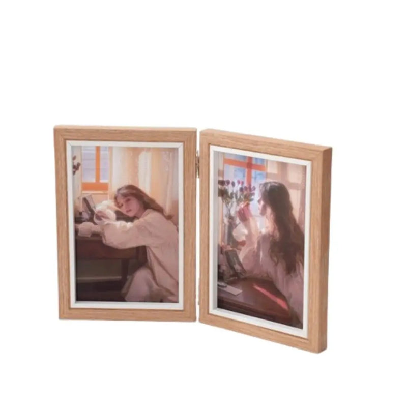 cadre photo pliable en bois pour album de bureau