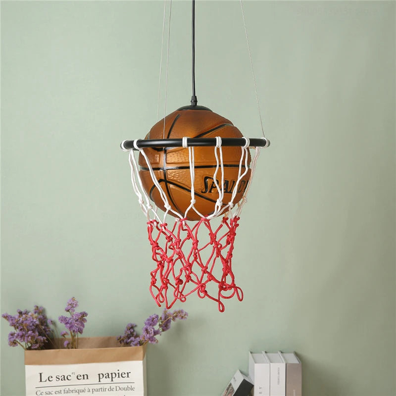 suspension modernes en forme de basket-ball led