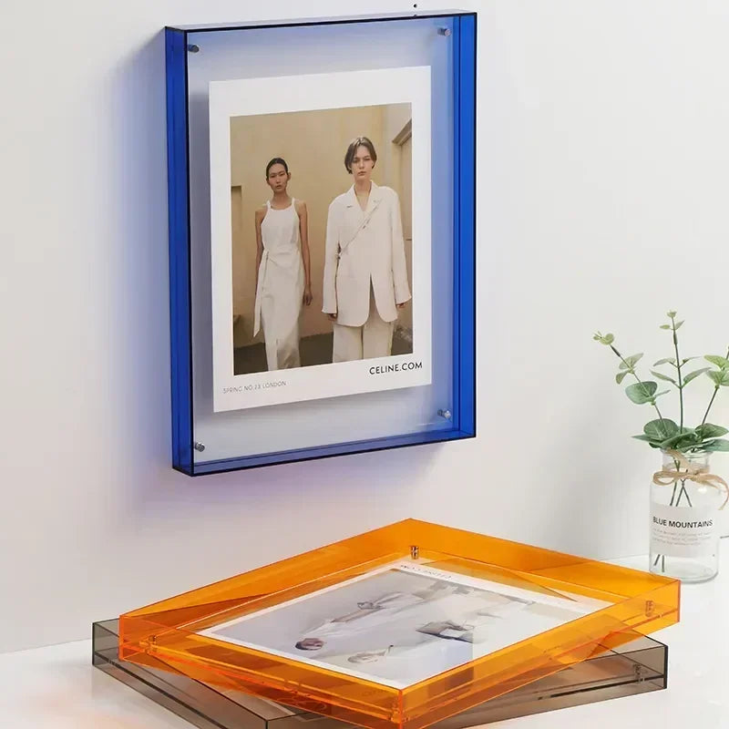 cadre acrylique transparent pour photos et décorations diverses