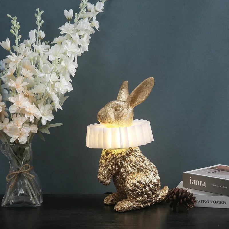 lampe à poser lapin nordique décorative pour enfants et intérieur