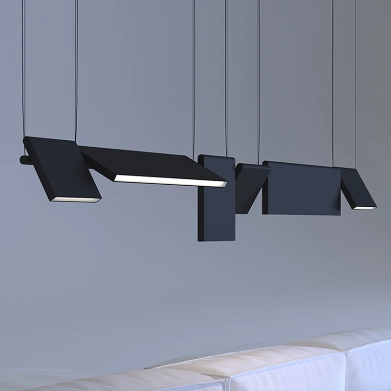 lustre led design moderne rotatif pour intérieur décoratif