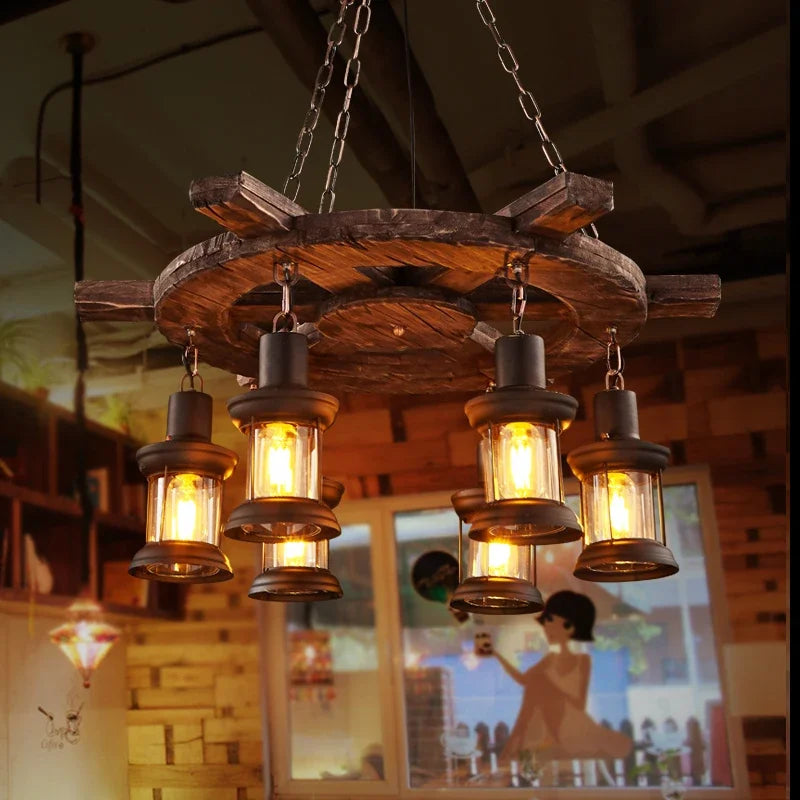 lustre vintage style loft suspension industrielle décorative