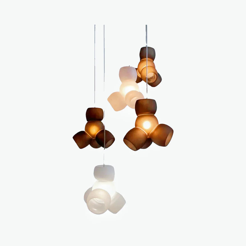 plafonnier moderne à bulles de verre design élégant lumineux