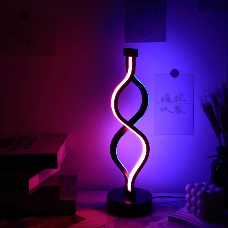 lampe de bureau usb créative torsion pour décoration