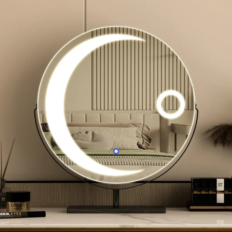 miroir led étoile moderne pour filles et cosmétiques luxe