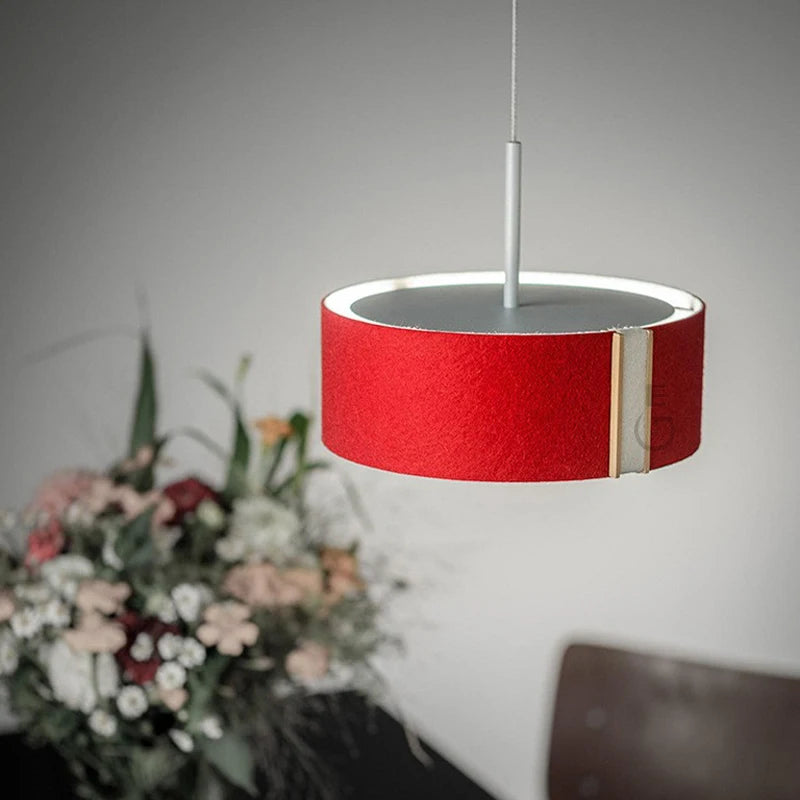 lampe suspendue moderne en tissu feutré pour styliste créatif