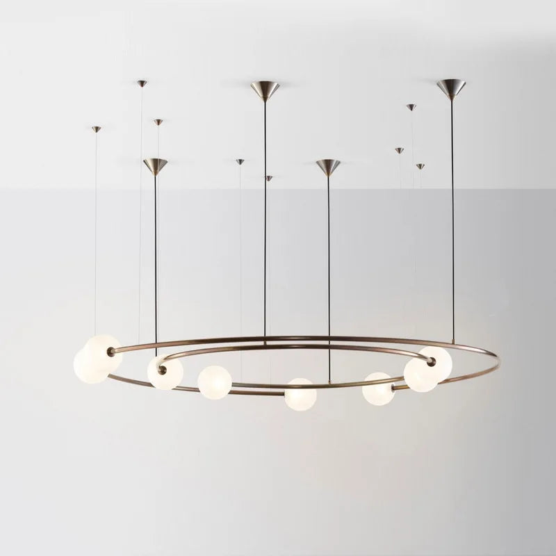 lustre postmoderne créatif minimaliste éclairage anneau rond design élégant