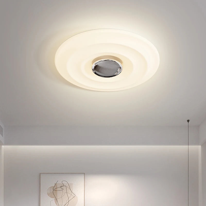 plafonnier moderne rond à LED pour éclairage intérieur décoratif