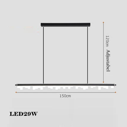 lustre minimaliste moderne en or noir pour éclairage suspendu