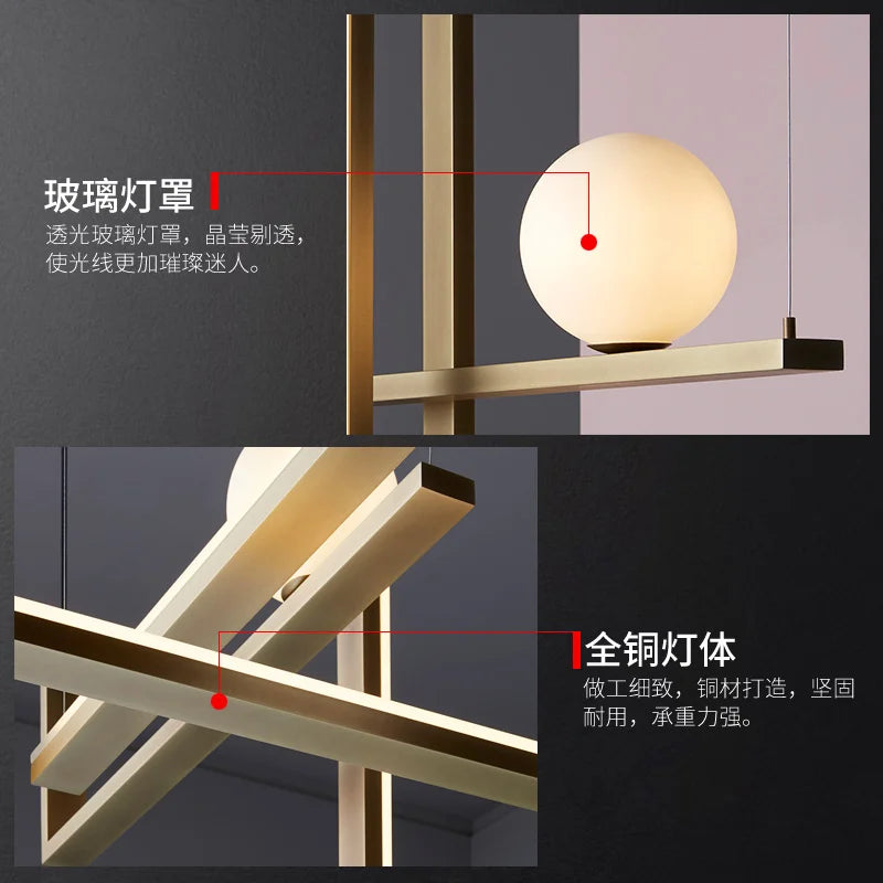 suspension design géométrique créatif pour éclairage moderne