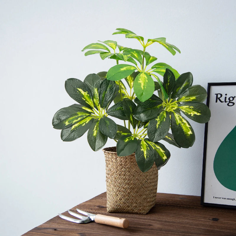 plante tropicale artificielle avec feuilles de bananier pour décoration jardin