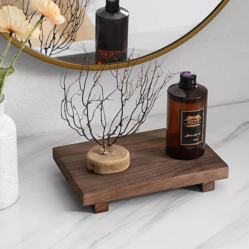 plateau en bois pour décoration de salle de bain et cuisine