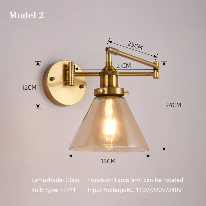 applique murale led pliable écologique avec bras réglable moderne