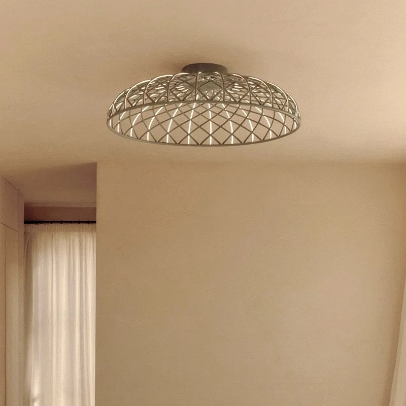 plafonnier moderne en corde tressée pour décoration intérieure