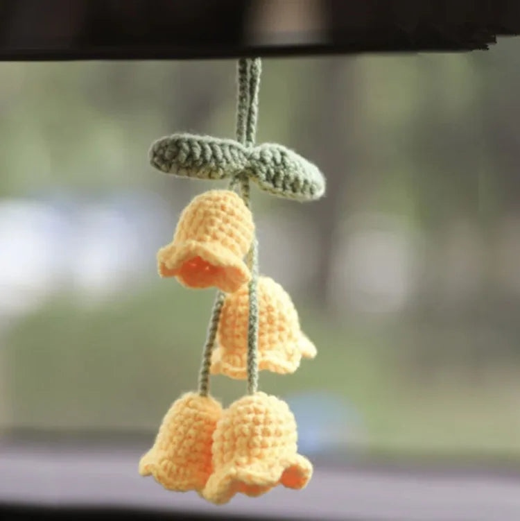 crochet suspendu créatif pour décoration de voiture plante en pot