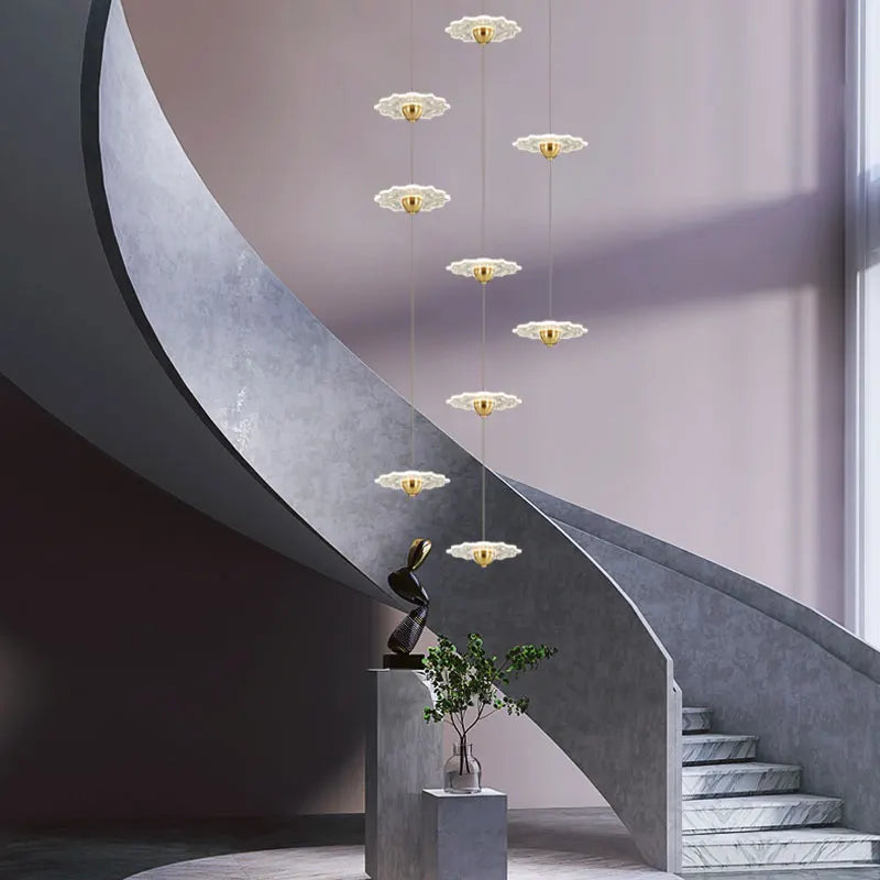 lustre moderne à led pour éclairage intérieur décoratif