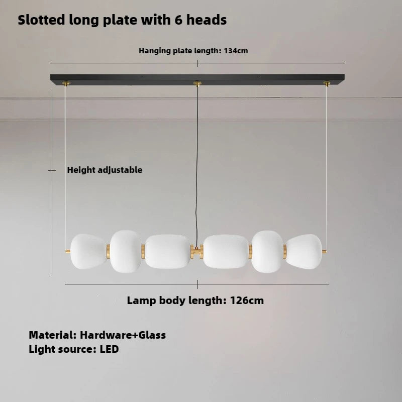 lustre en verre minimaliste moderne pour espaces créatifs et bars