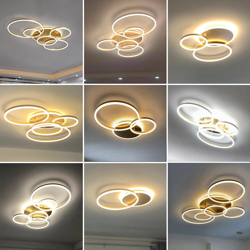 lustre led moderne minimaliste à intensité variable pour éclairage intérieur