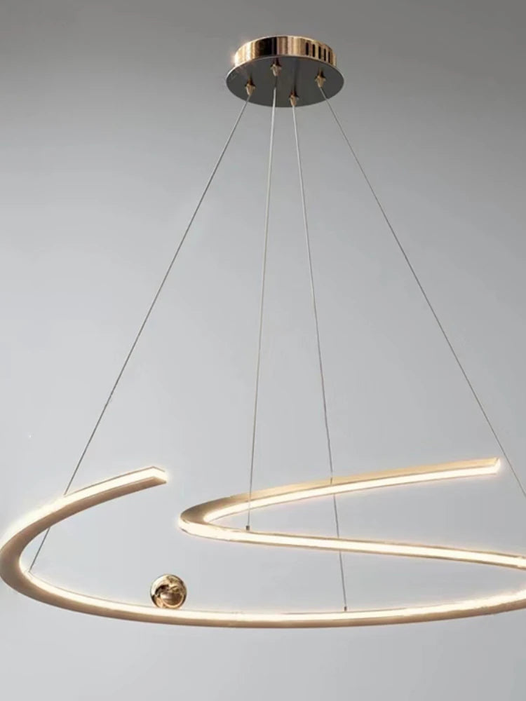 suspension minimaliste italienne à ligne irrégulière pour intérieur moderne