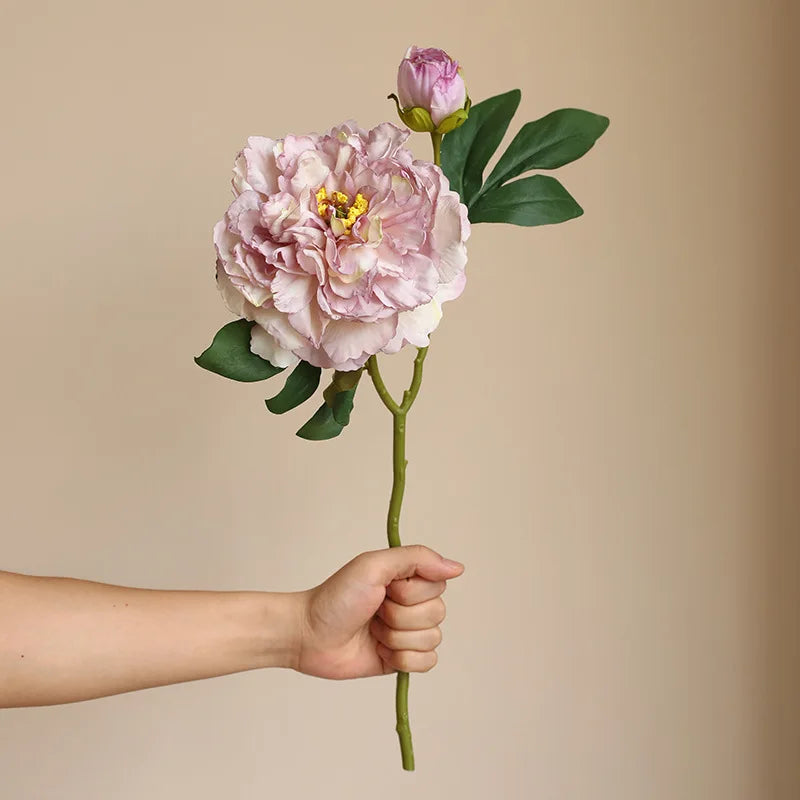 bouquet de pivoines artificielles en soie pour mariage et décoration intérieure