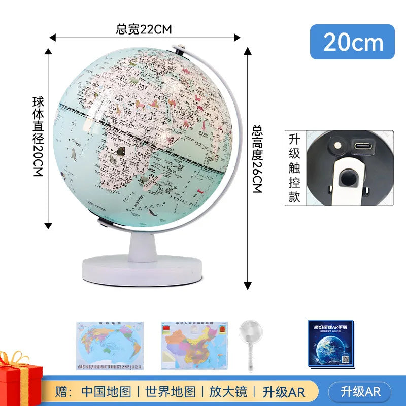 globe terrestre intelligent rotatif avec carte géographique décoratif éducatif