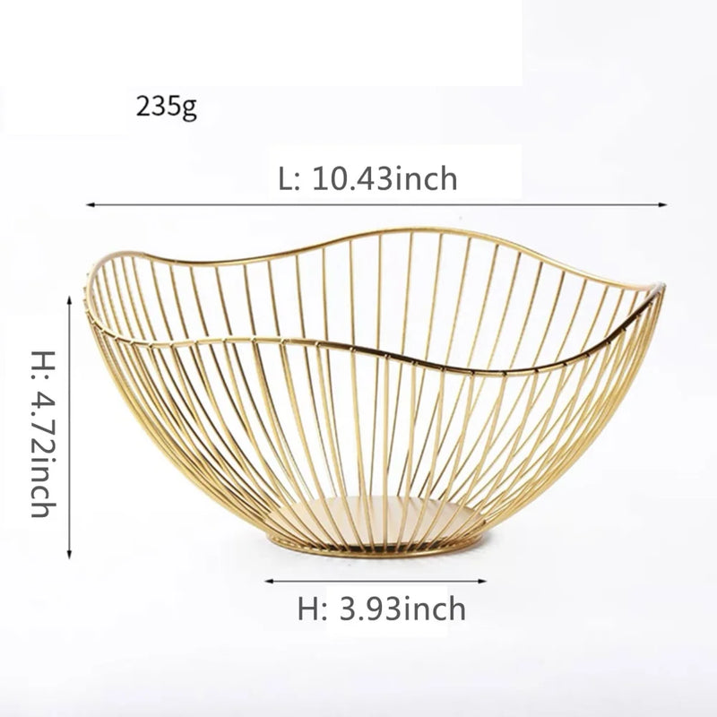 panier à fruits en fer multi-tailles pour rangement divers