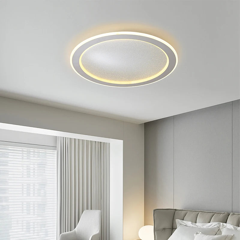 plafonnier led moderne en forme danneau pour décoration intérieure