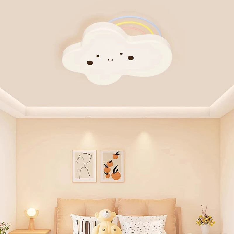 plafonnier nuage arc-en-ciel pour chambre d'enfant décor moderne