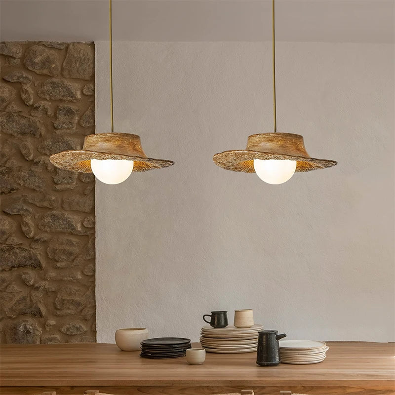 suspension led style wabi sabi nordique simple pour restaurant