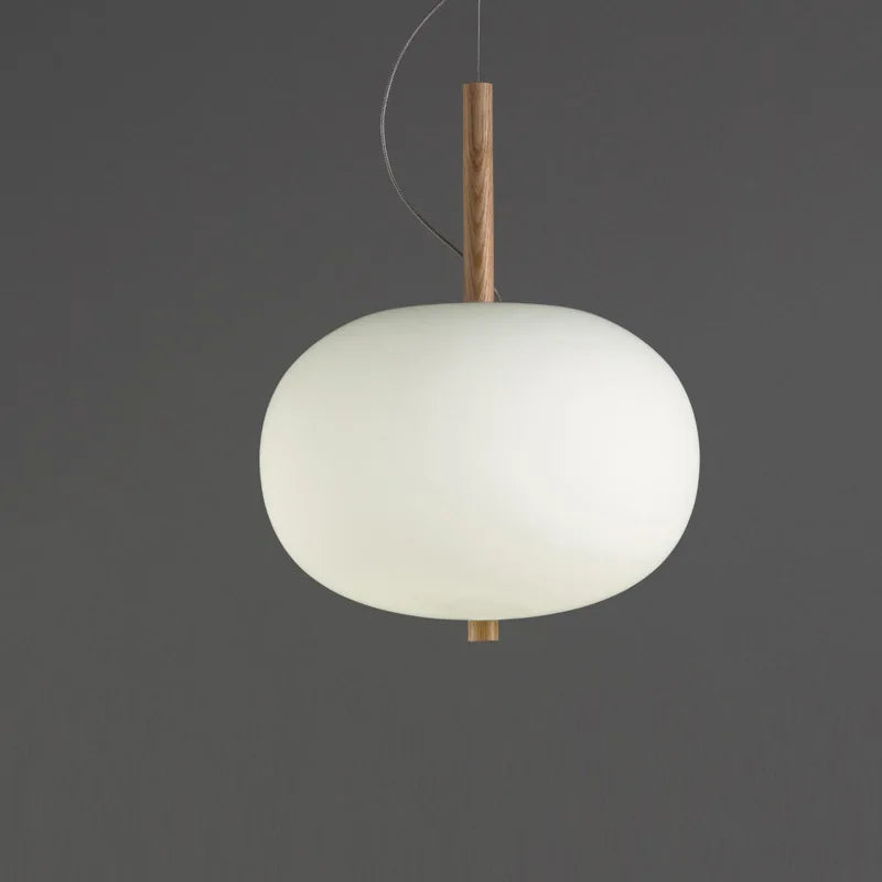 suspension scandinave grande boule de verre design moderne