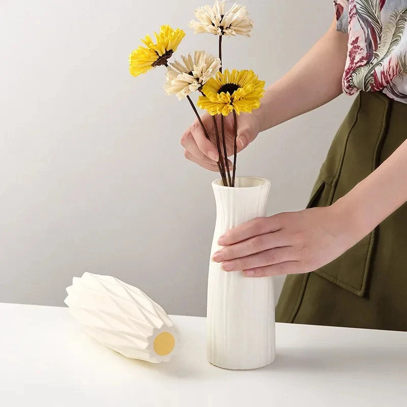 vase nordique en plastique pour fleurs décoratives modernes