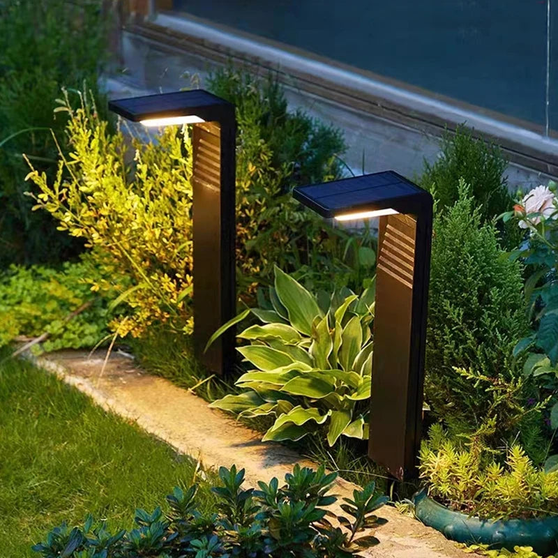 Le jardin solaire allume l'extérieur étanche lumière LED décoration voie paysage borne solaire pelouse lumières pour cour passerelle 2200mAh