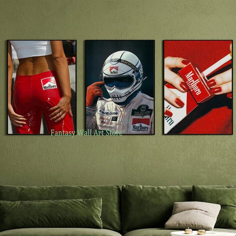 affiche de mode tendance peinture sur toile décorative pour passionnés de course