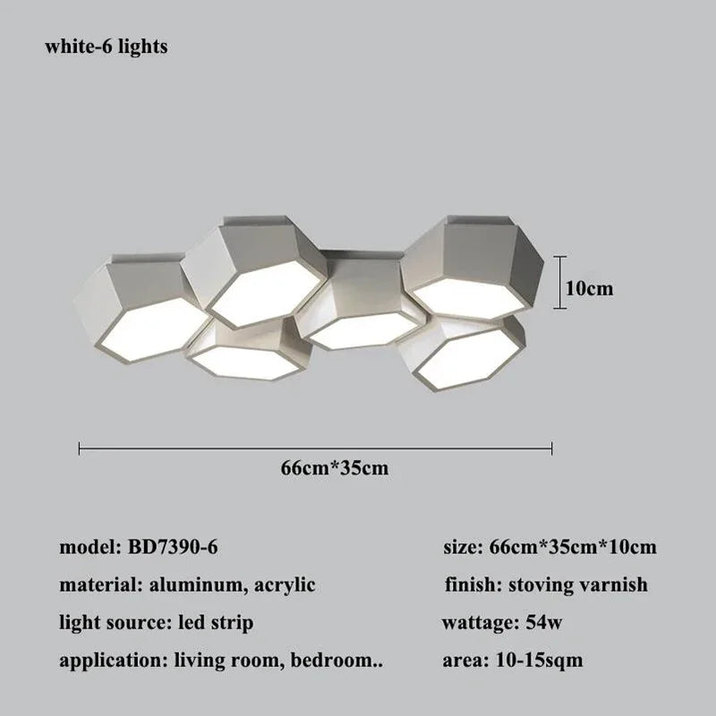 plafonnier led moderne à intensité variable pour intérieur décoratif