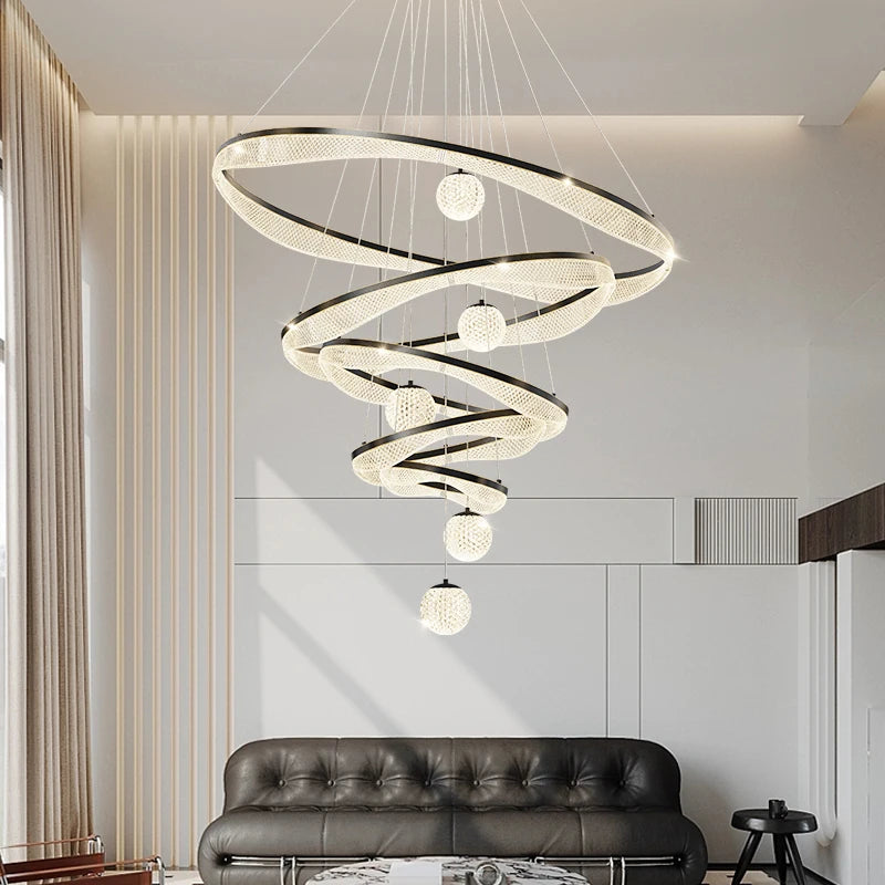 suspension moderne à led pour éclairage intérieur élégant