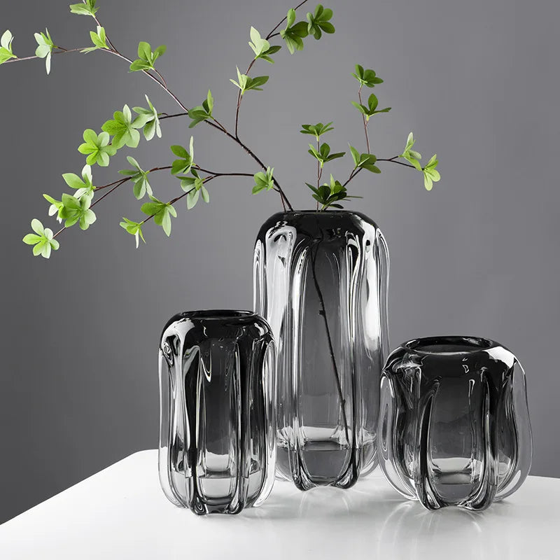 vase en verre épais pour terrarium et décoration florale