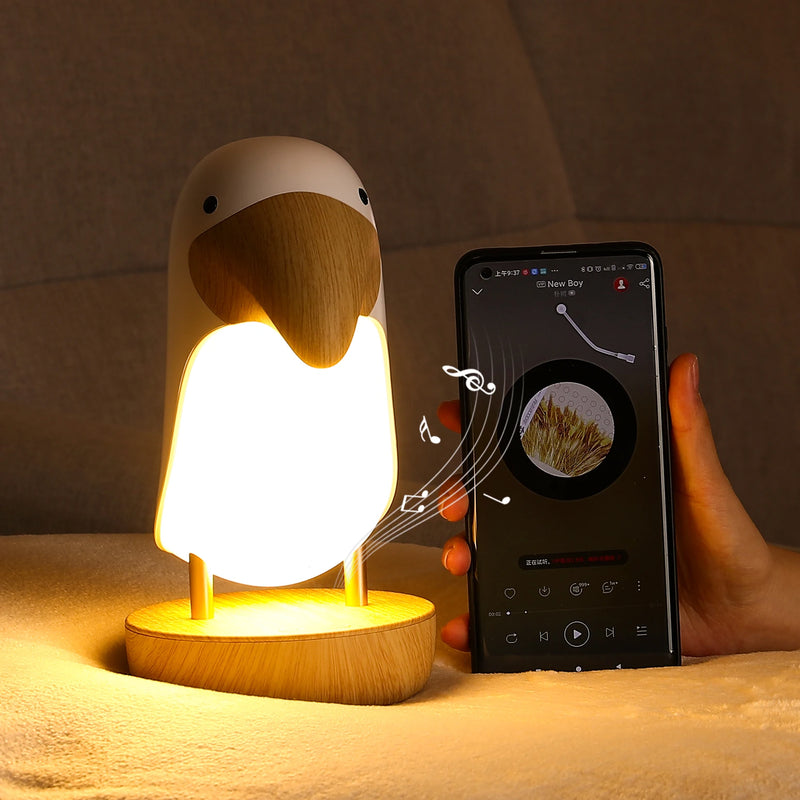 Toucan oiseau veilleuse Usb Rechargeable Lampe de Table Bluetooth Lampe chambre décor cadeau de noël pour enfants éclairage intérieur