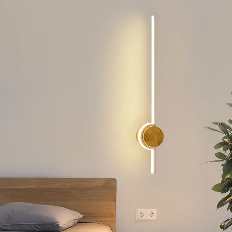 applique murale en bois et led pour décoration intérieure moderne