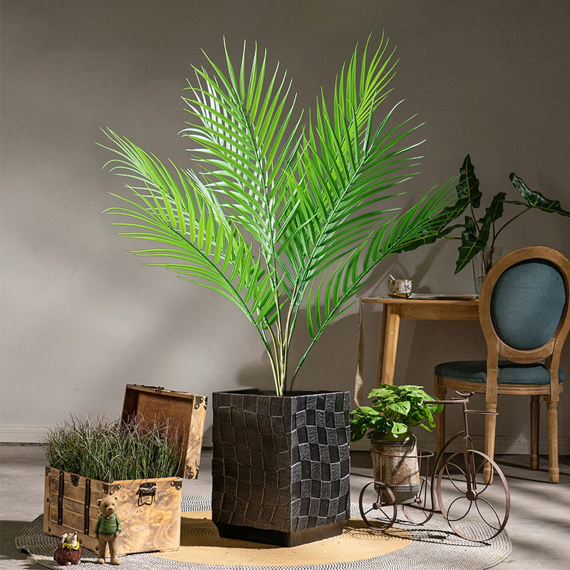 plantes artificielles tropicales grand palmier pour décoration intérieure et extérieure