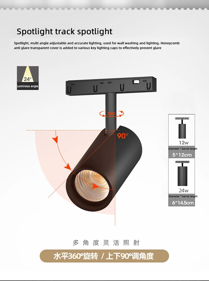 ensemble moderne de suspension à led sur rail intégré