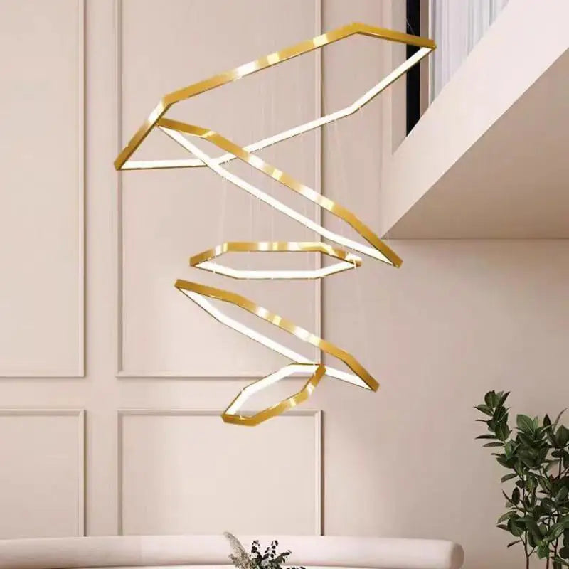 lustre hexagone led simple moderne luxe suspension