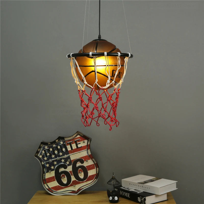 suspension modernes en forme de basket-ball led