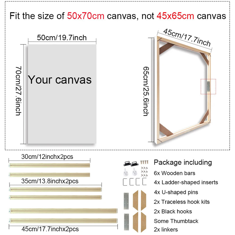 cadre mural en bois pour toiles et peintures décoratives