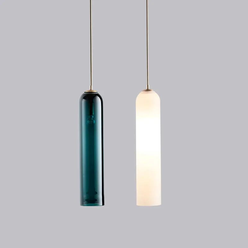 Suspension LED moderne en verre gris