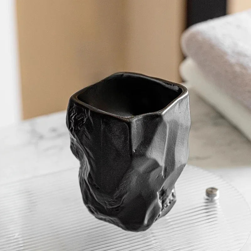 tasse de bain de bouche en forme de roche pour accessoires de salle de bain