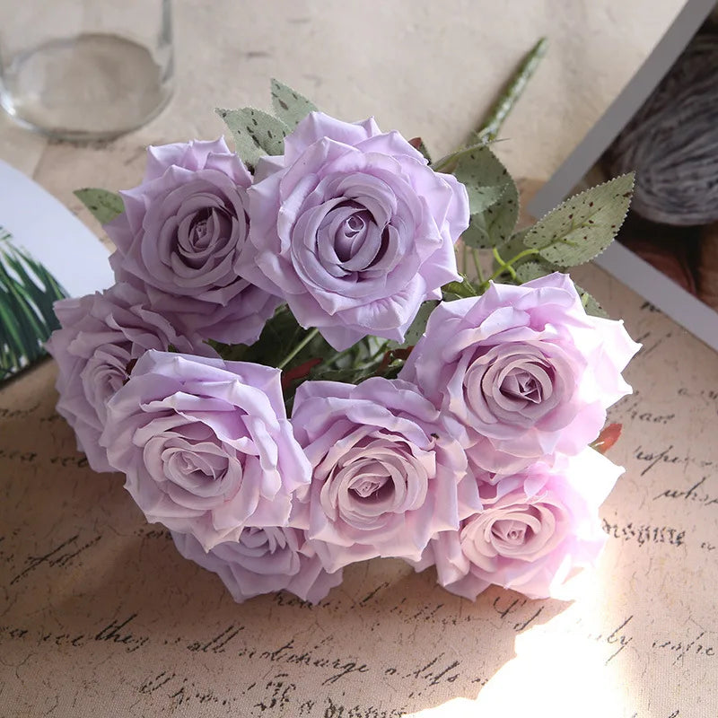 fleurs de roses artificielles bouquet décoration pour la maison et bureau