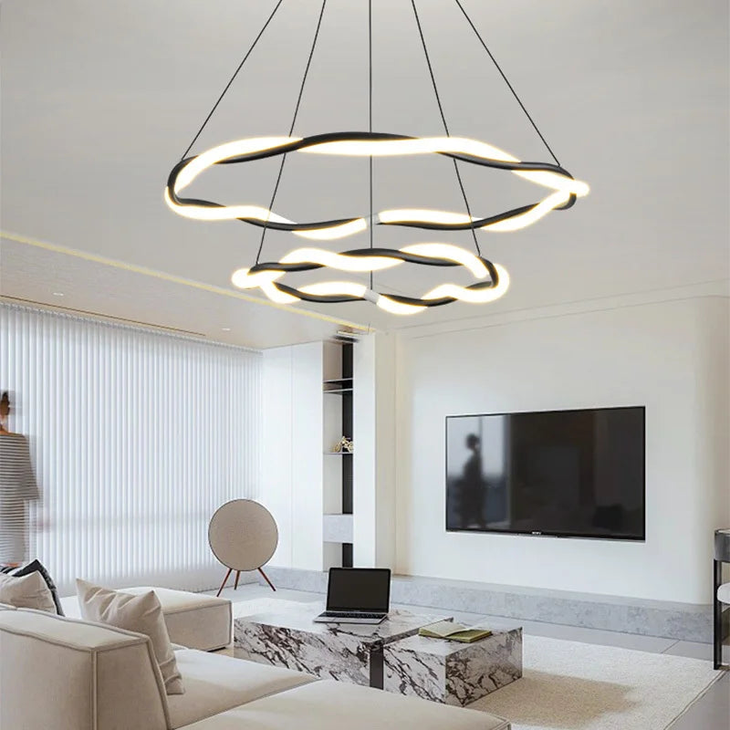 plafonnier led multicouches design luxe pour décoration intérieure