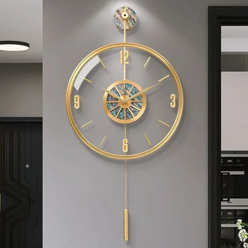 horloges murales de luxe modernes et silencieuses pour décoration créative